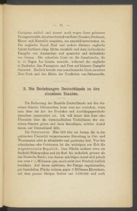 3. Die Beziehungen Deutschlands zu den einzelnen Staaten.