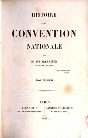 Histoire de la Convention nationale. 2