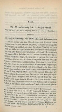 113-141 Die Weltanschauung des P. Angelo Secchi : ein Beitrag zur Widerlegung des mechanischen Monismus (Fortsetzung)