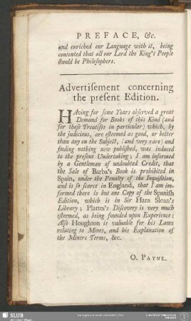 Advertisement concerning the present Edition