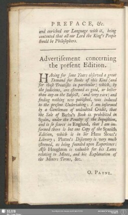 Advertisement concerning the present Edition