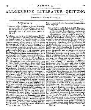 Snell, C. W.: Einige Bemerkungen über die Privaterziehung junger Leute aus den gebildeten Ständen. Frankfurt a.M.: Gebhard & Körber 1794