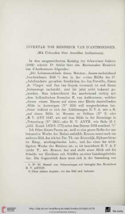 Inventar von Hendrick van d'Anthonissen