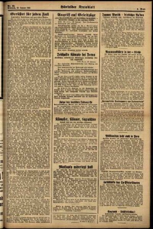 Zweite Ausgabe vom Mittwoch, den 29. Januar 1941.