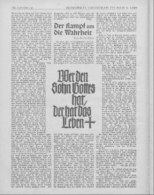 Der Kampf um die Wahrheit / Ernst Kalbe