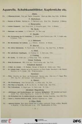 Aquarelle, Schabkunstblätter, Kupferstiche etc. (Nr. 514-554)