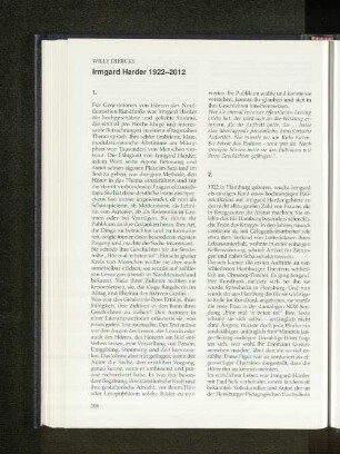 Irmgard Harder 1922-2012