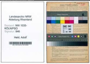 Entnazifizierung Adolf Held , geb. 25.03.1900 (Schlosser)