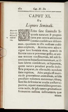 Caput XI. De Liquore Seminali.
