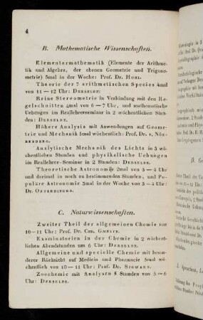 4, B. Mathematische Wissenschaften