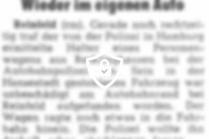 Wieder im eigenen Auto