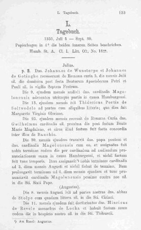 L. Tagebuch. 1355, Juli 5 - Sept. 30.