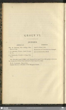 Group VI. Judges