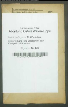 Erblasser: Stork, Johann Wilhelm: