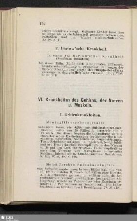 VI. Krankheiten des Gehirns, der Nerven und Muskeln