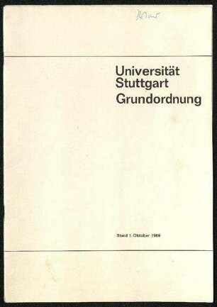 Grundordnung der Universität Stuttgart (1969)