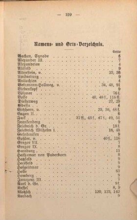 Namens- und Orts-Verzeichnis.