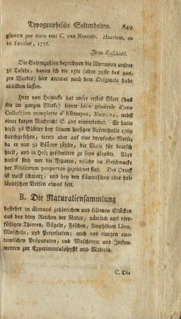 Die Naturaliensammlung