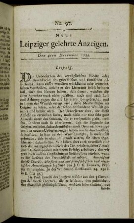 No. 97. Den 4ten December 1789.