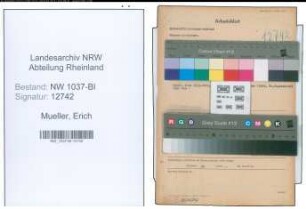 Entnazifizierung Erich Mueller , geb. 07.10.1894 (Fleischer)