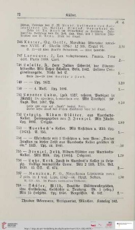 Küster (Nr. 746 - 758)