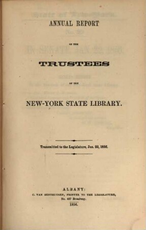 Annual report. 38. 1856, Jan.