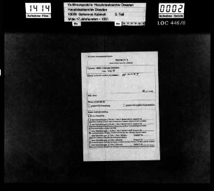 Conspectus der dem kurfürstlich-sächsischen Geheimen Finanzkollegium erteilten Instruktionen