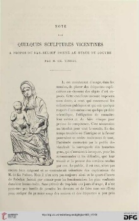 2. Pér. 25.1882: Note sur quelques sculptures vincentines : à propos du bas-relief donné au musée du Louvre par M. Ch. Timbal