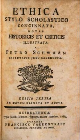 Ethica Stylo Scholastico Concinnata