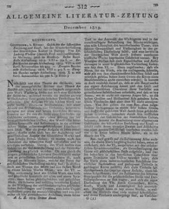 Wachler, L.: Geschichte der historischen Forschung u. Kunst seit der Wiederherstellung der litterärischen Culture in Europa. Bd. 1-2. Göttingen: Röwer 1812-16