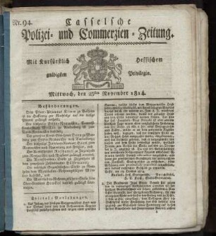 Nr. 94, Mittwoch den 23sten November. 1814