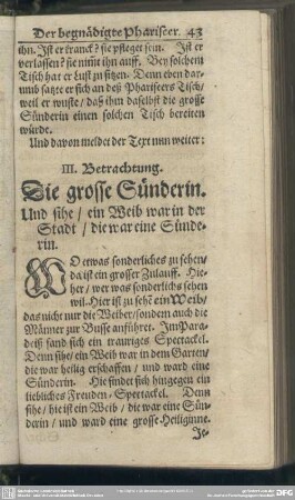 III. Betrachtung. Die grosse Sünderin
