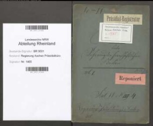 Sicherung der herrschaftlichen Kassen. Bd. 1