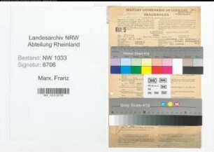 Entnazifizierung Franz Marx , geb. 10.05.1912 (Polizeibeamter)