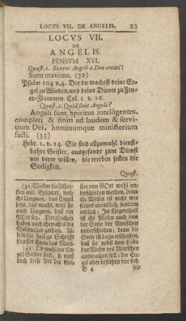 Locus VII. De Angelis