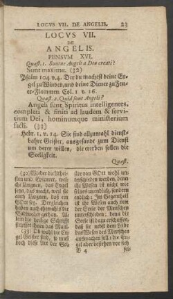 Locus VII. De Angelis