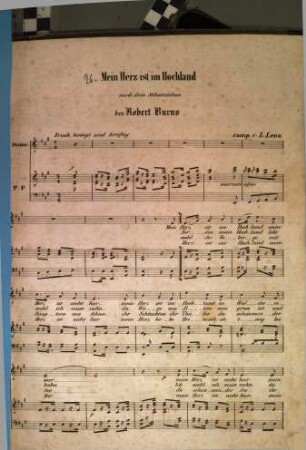 Mein Herz ist im Hochland : nach d. Schottischen d. Robert Burns