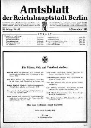 1942,45: Nr. 45, 8. November 1942