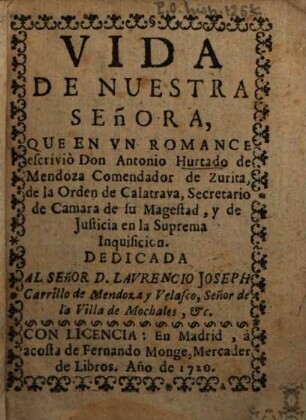 Vida de Nuestra Señora