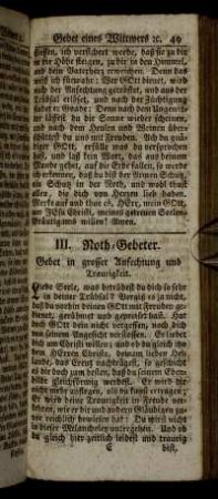 III. Noth-Gebeter. - V. Freud-Gebeter.