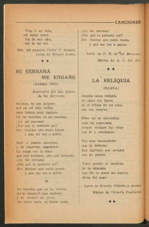 La reliquia : (Zamba)