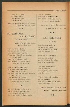 La reliquia : (Zamba)