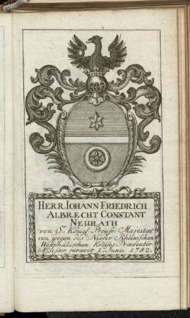 Herr Iohann Friedrich Albrecht Constant Neurath[...] - Herr Carl Georg von Riedesel, Freyherr zu Eisenbach[...]