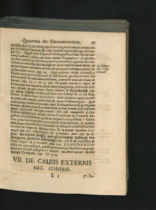 VII. De Causis Externis Aug. Confess.