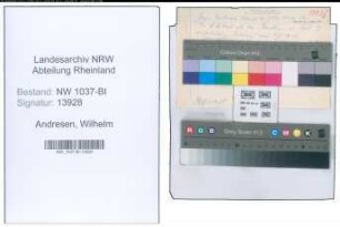 Entnazifizierung Wilhelm Andresen , geb. 30.06.1890 (Verwaltungsbeamter)