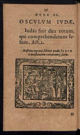 Hora XI. Osculum Iudae.