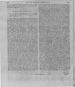 Considérations sur la guerre actuelle entre les Grecs et les Turcs. Paris: Didot 1821