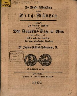 Abhandlung von Berg-Müntzen, 5
