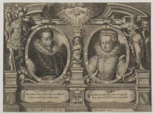 Doppelbildnis des Maximilianvs, Comes Palatinvs und der Elisabetha, Lotharinga Ducissa