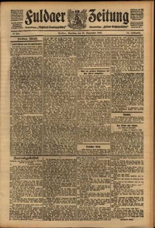 Dritte Ausgabe vom Samstag, den 21. November 1908.